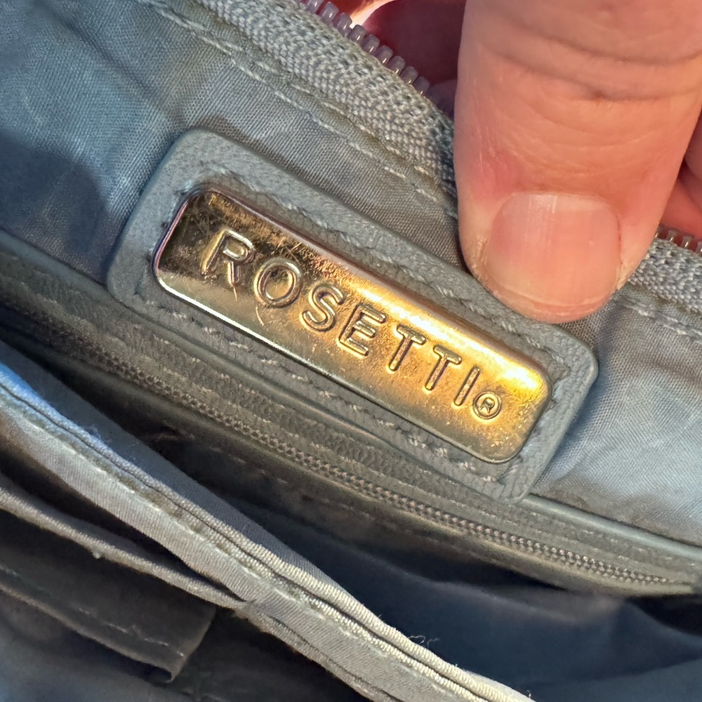 Retro Blue Vegan Leather Rossetti Crossbody Small Shoulder Bag Wallet - Picture 7 of 14